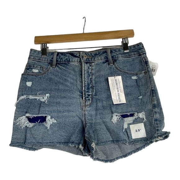 Old Navy Pants - New Old Navy High Rise Secret Slim Pockets Shorts size 8 Blue